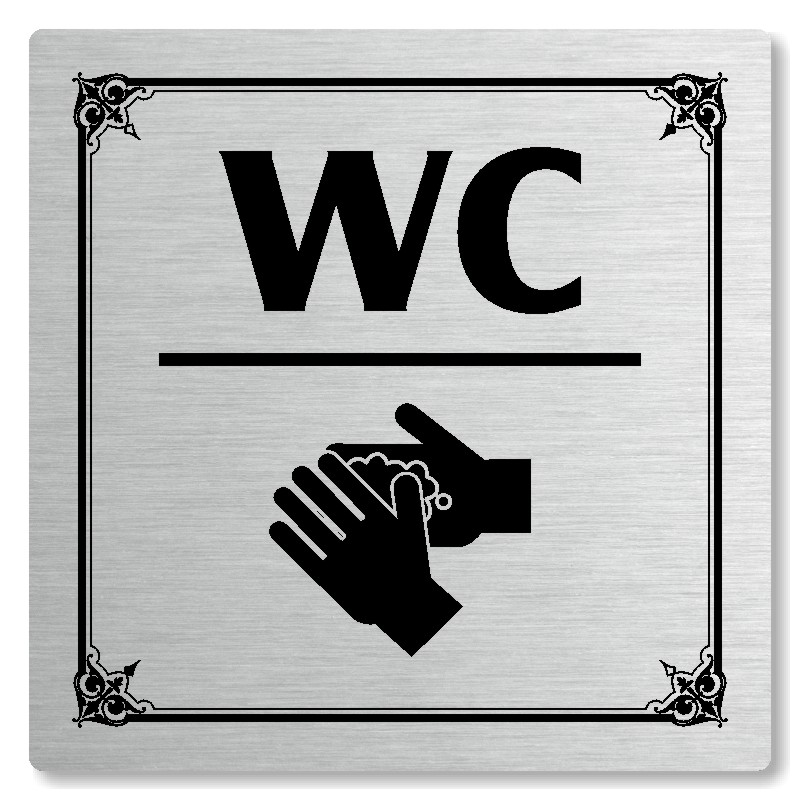 WC, 80x80mm, stříbrná, Nebraska